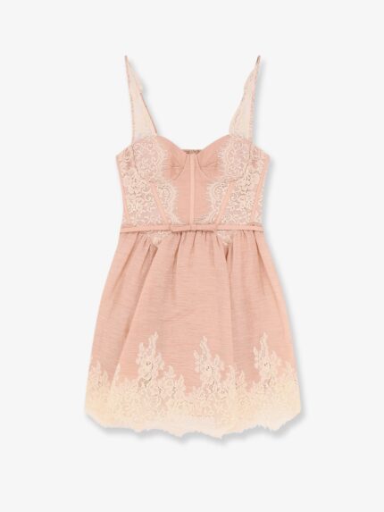ZIMMERMANN Valiant Lace Trim Mini Dress