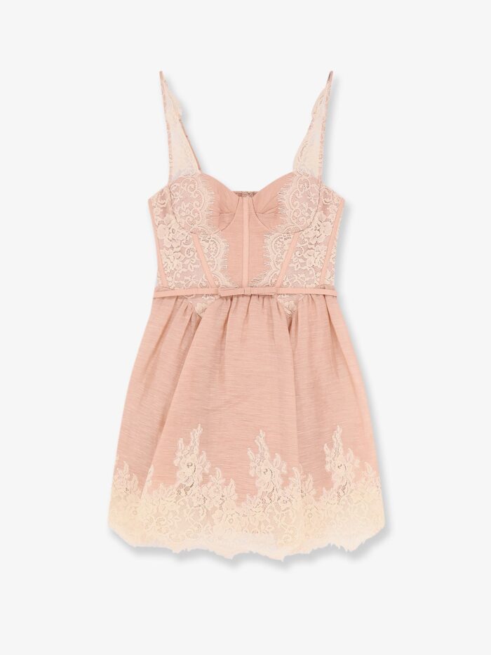 ZIMMERMANN Valiant Lace Trim Mini Dress