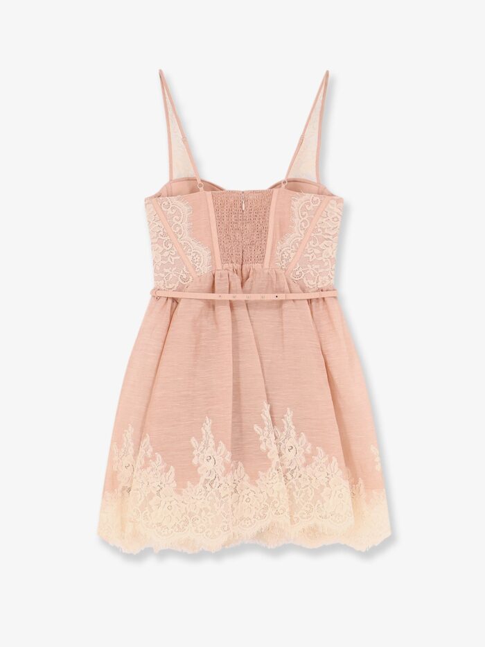 ZIMMERMANN Valiant Lace Trim Mini Dress