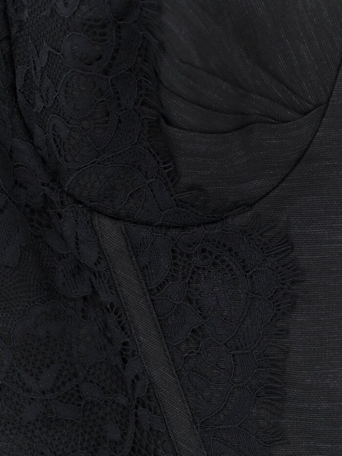 ZIMMERMANN Valiant Midi Dress In Linen And Silk Blend