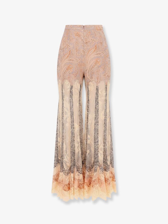 ZIMMERMANN Valiant Panelled Flare Silk Trousers