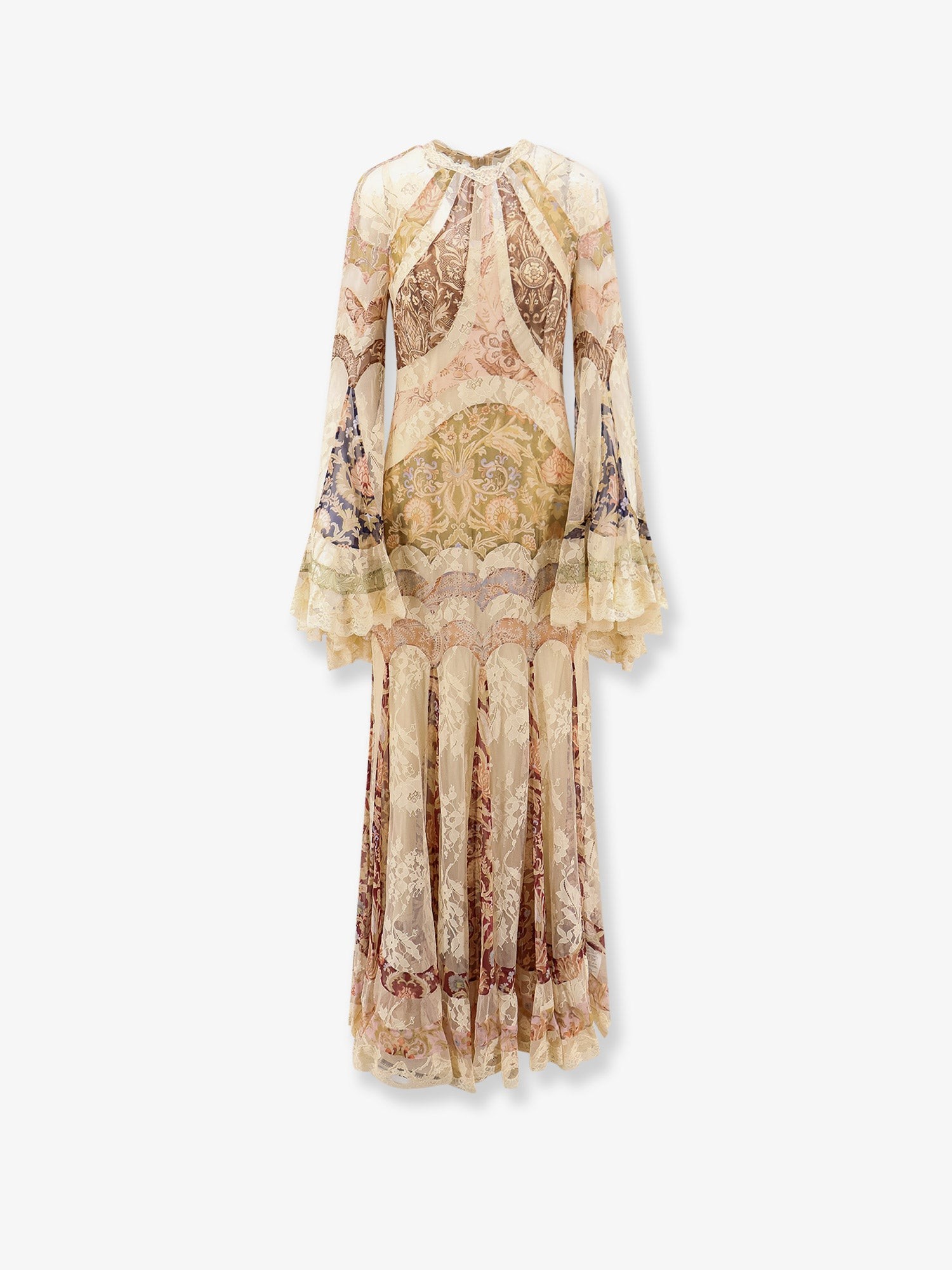 ZIMMERMANN Valiant Panelled Gown Silk Dress