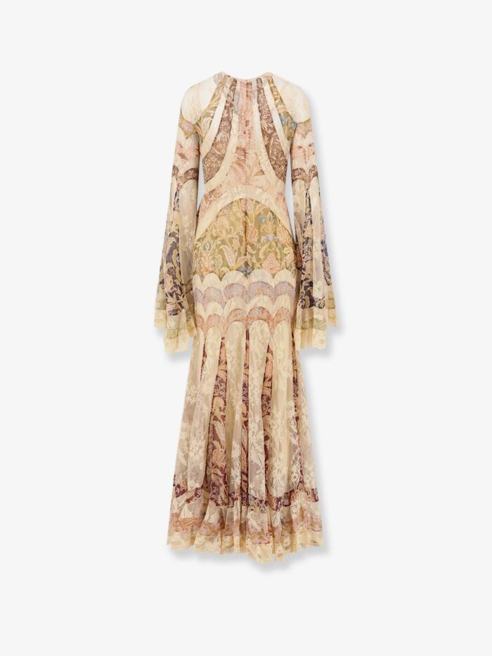 ZIMMERMANN Valiant Panelled Gown Silk Dress