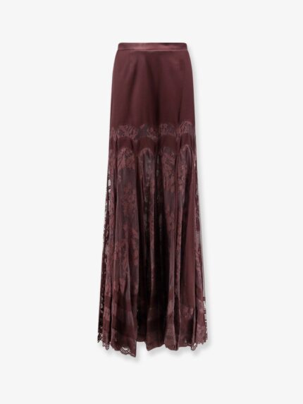 ZIMMERMANN Valiant Silk And Lace Blend Long Skirt
