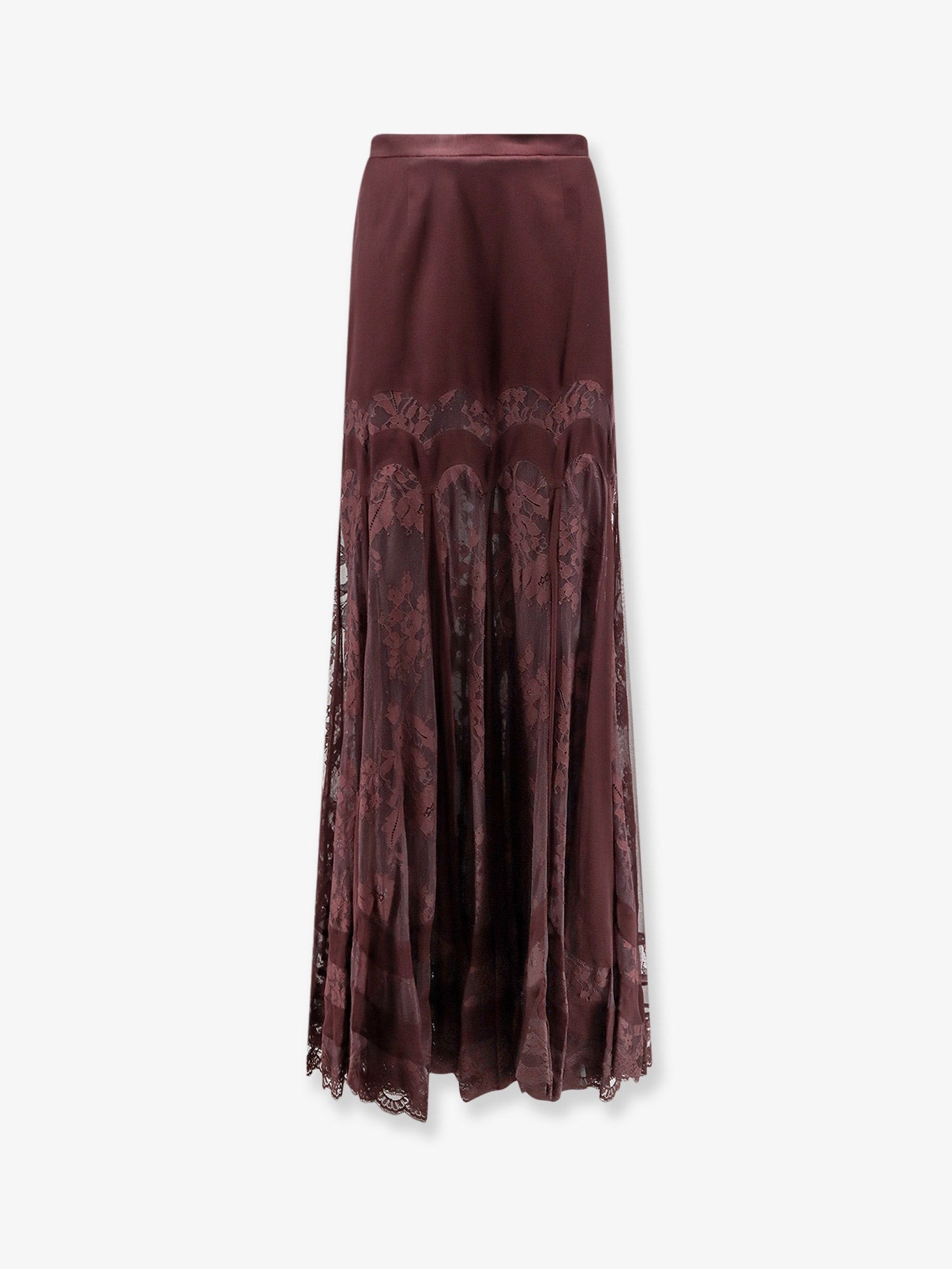 ZIMMERMANN Valiant Silk And Lace Blend Long Skirt