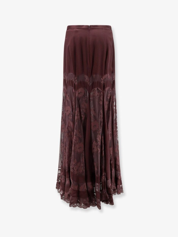 ZIMMERMANN Valiant Silk And Lace Blend Long Skirt