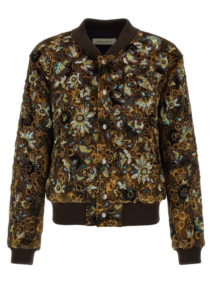 Dries Van Noten 'Valtor' Bomber Jacket With Embroideries And Beads