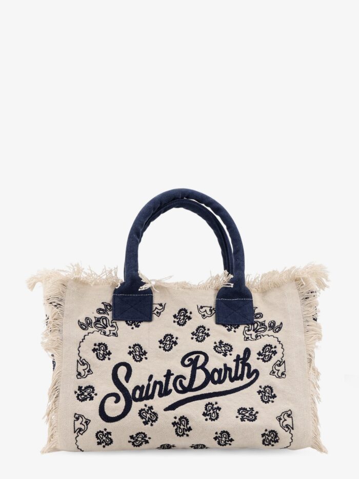 Mc2 Saint Barth Vanity Cotton Handbag With All-over Embroidery
