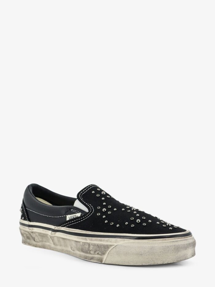 Vans Lx Classic Slip On 98 Canvas And Leather Sneakers With All-over Metal Beads