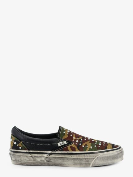 Vans LX Classic Slip-On 98 Canvas And Leather Sneakers With All-over Metal Beads