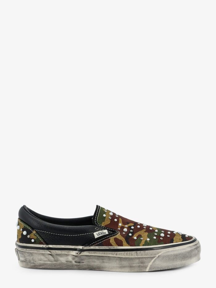 Vans LX Classic Slip-On 98 Canvas And Leather Sneakers With All-over Metal Beads