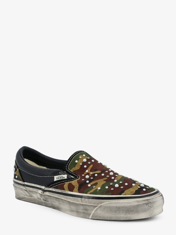 Vans LX Classic Slip-On 98 Canvas And Leather Sneakers With All-over Metal Beads