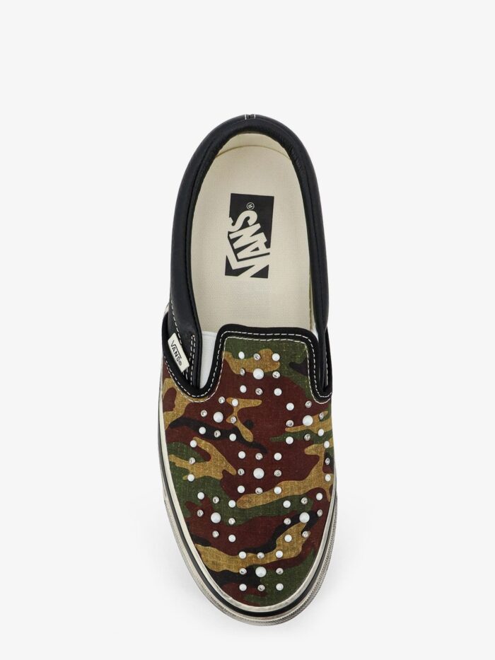 Vans LX Classic Slip-On 98 Canvas And Leather Sneakers With All-over Metal Beads