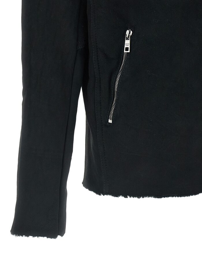 GIORGIO BRATO Velour Leather Hoodie