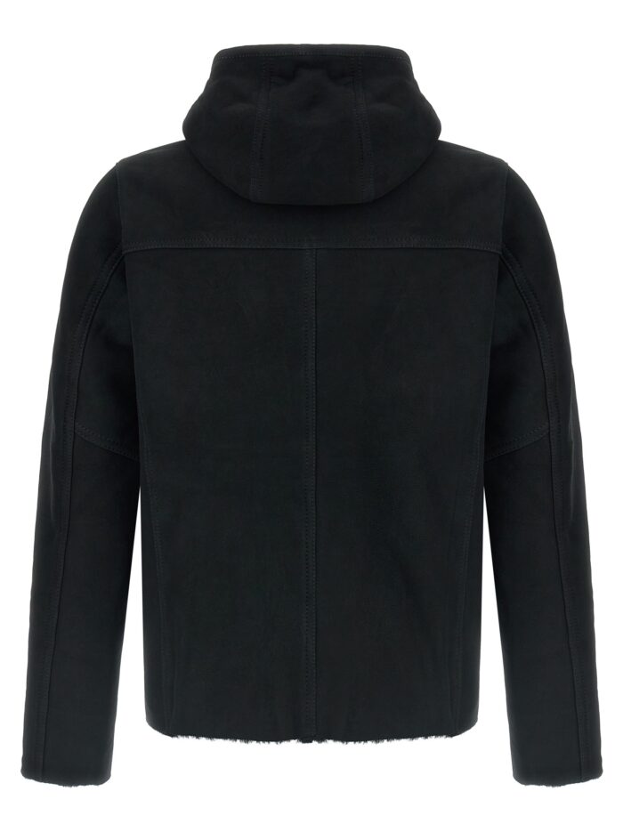 GIORGIO BRATO Velour Leather Hoodie