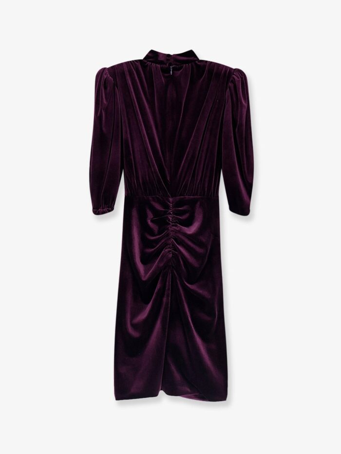 Actualee Velvet Dress With Drapery