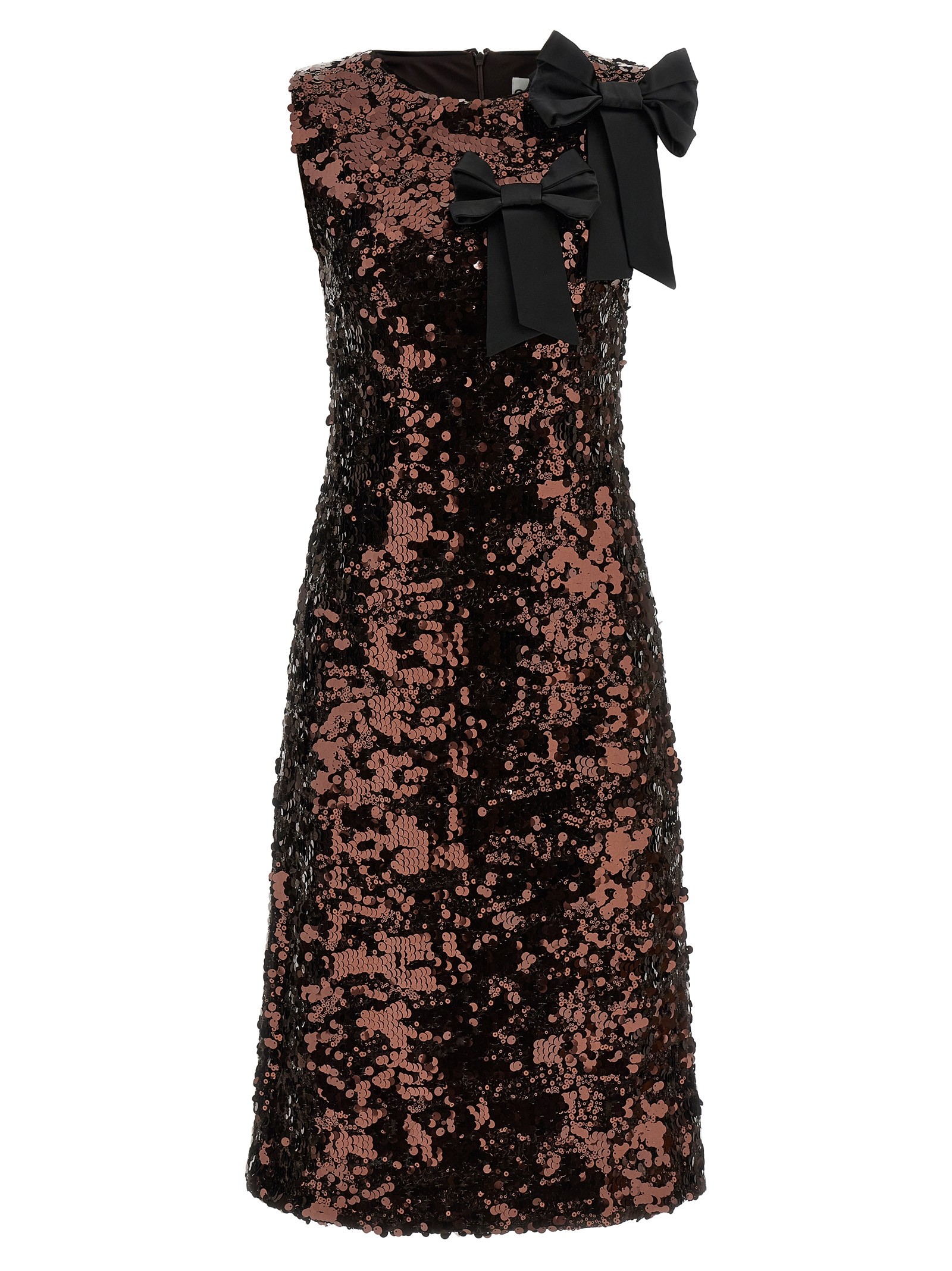 GANNI 'Velvet Sequins Straight Midi' Dress