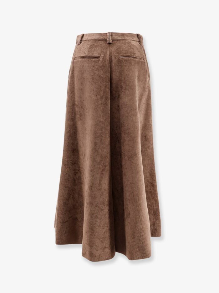Brunello Cucinelli Velvet Skirt With Monili Detail