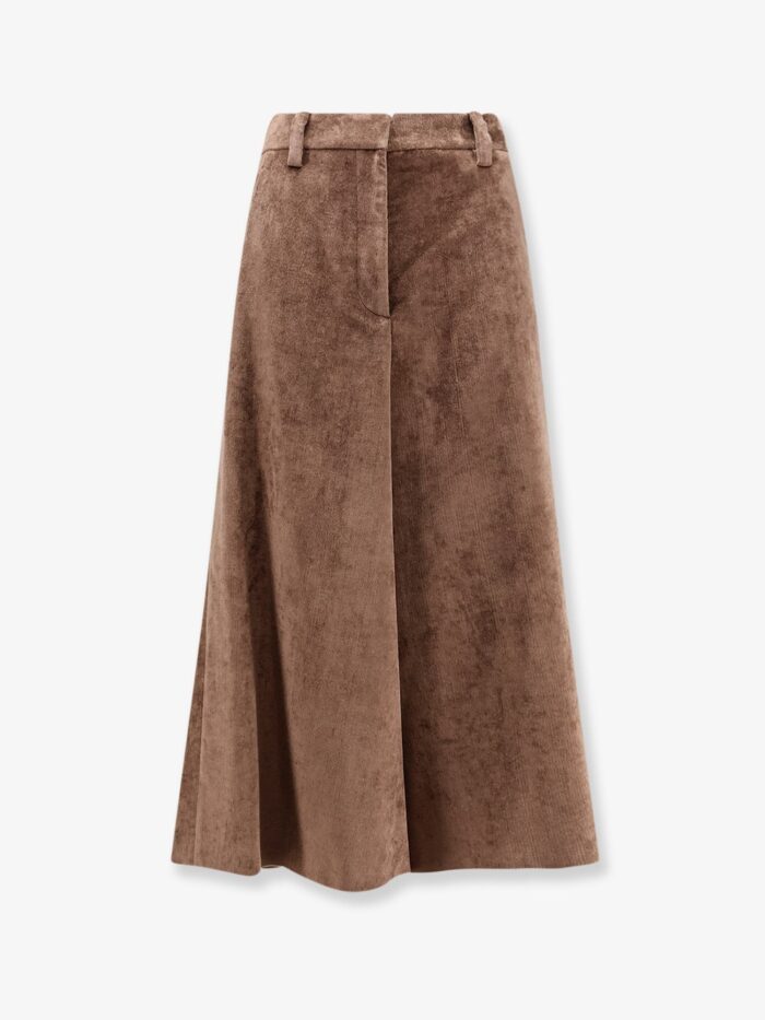 brunello cucinelli velvet skirt with monili detail Brunello Cucinelli Velvet Skirt With Monili Detail