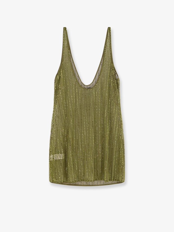 VENUJA Crystal Short Dress With All-over Rhinestones