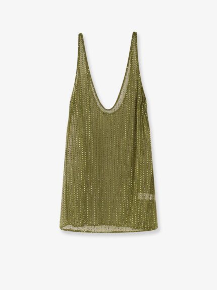 VENUJA Crystal Short Dress With All-over Rhinestones