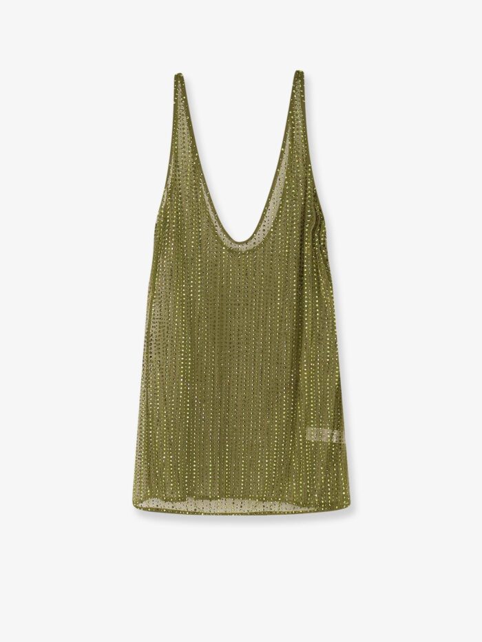 VENUJA Crystal Short Dress With All-over Rhinestones