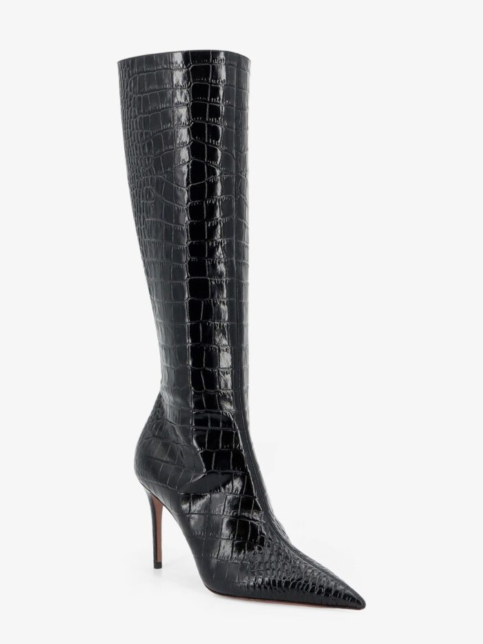 PARIS TEXAS Vera 85 Croco Effect Leather Boots