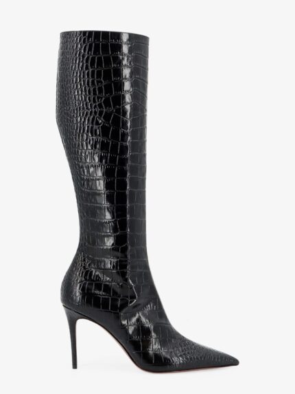 PARIS TEXAS Vera 85 Croco Effect Leather Boots