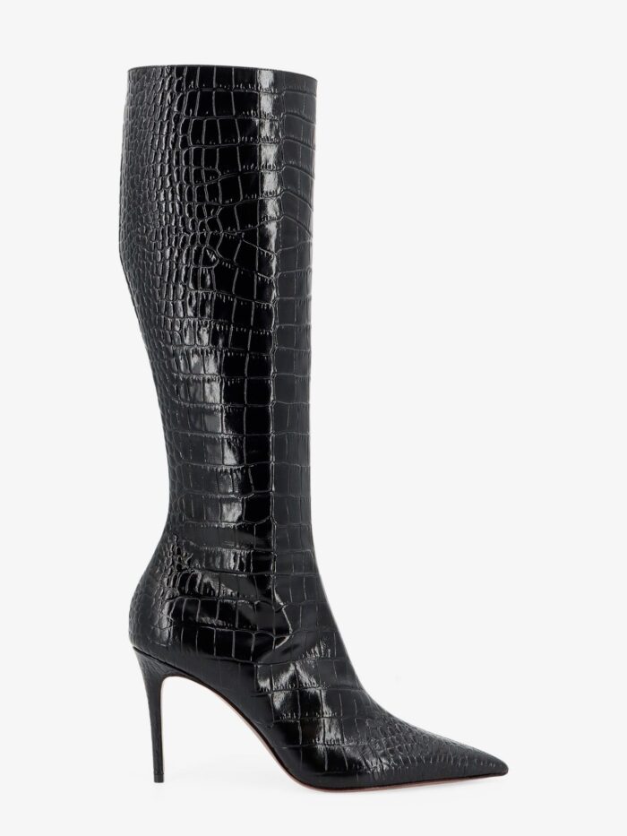 paris texas vera 85 croco effect leather boots PARIS TEXAS Vera 85 Croco Effect Leather Boots
