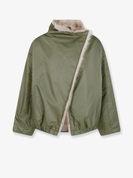 THE FRANKIE SHOP Vera Reversible Nylon And Synthetic Fur Jacket