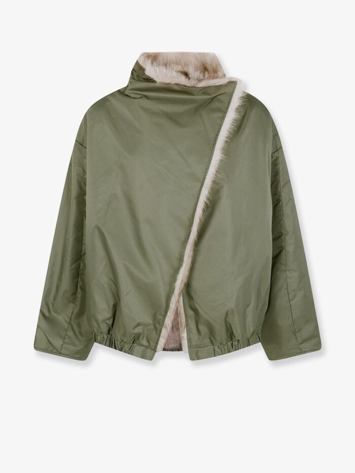the frankie shop vera reversible nylon and synthetic fur jacket THE FRANKIE SHOP Vera Reversible Nylon And Synthetic Fur Jacket