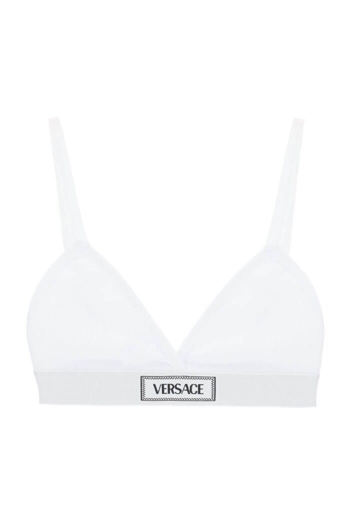 VERSACE '90s Logo Ribbed Bralette