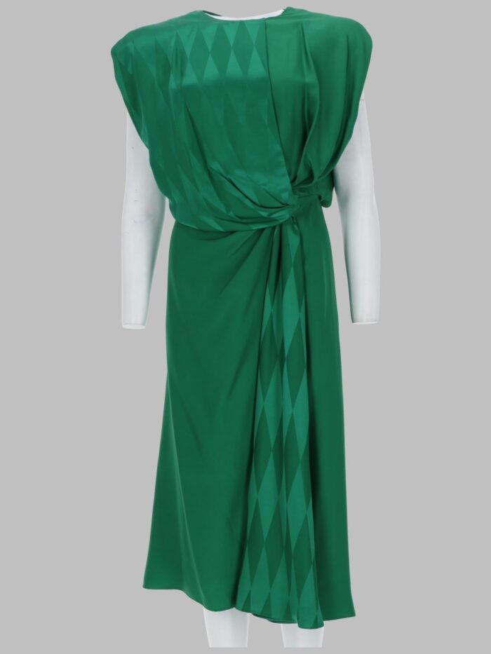 versace abito midi drappeggiato in seta Versace ABITO MIDI DRAPPEGGIATO IN SETA