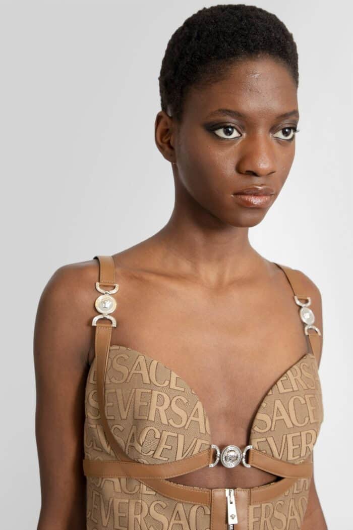 VERSACE All Over Bustier Top