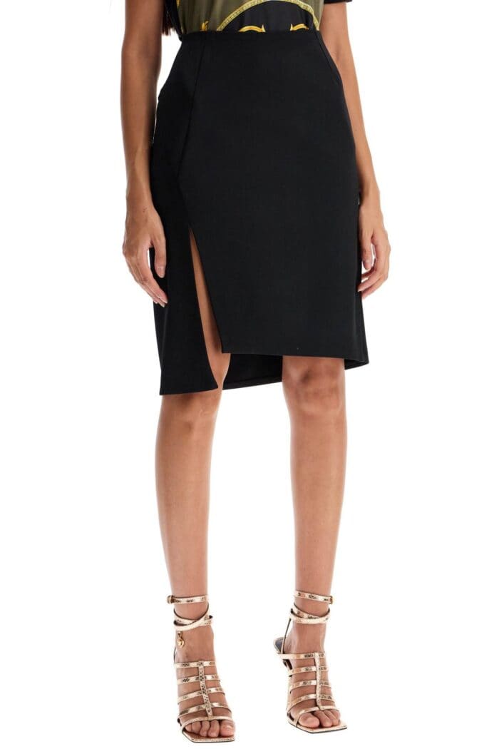 VERSACE Asymmetric Midi Skirt