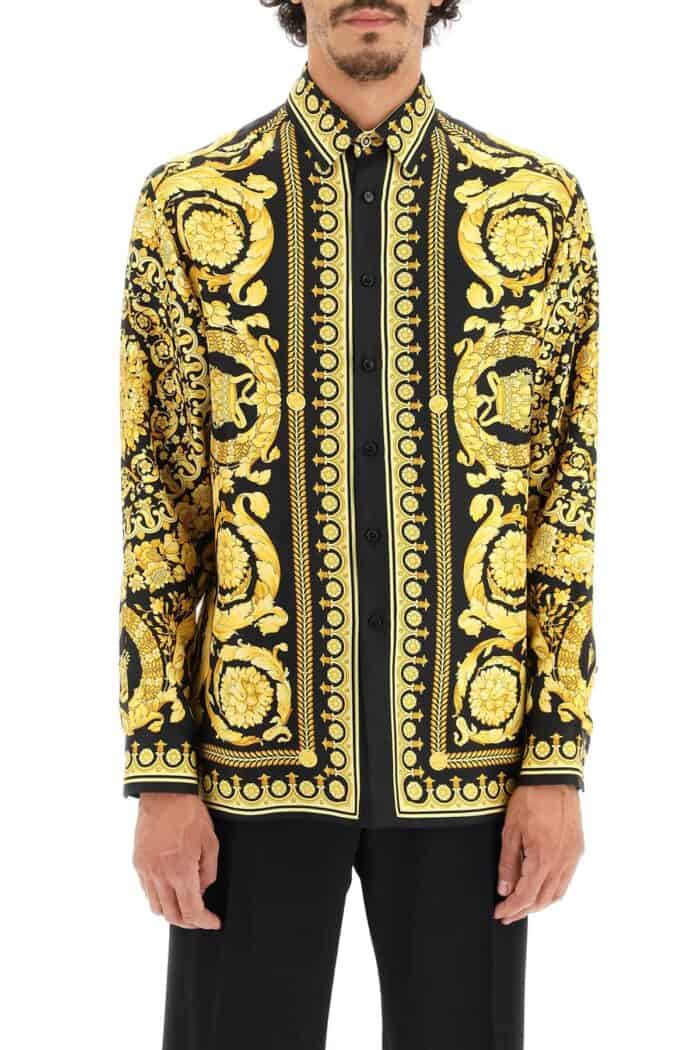 Versace Barocco Print Silk Shirt