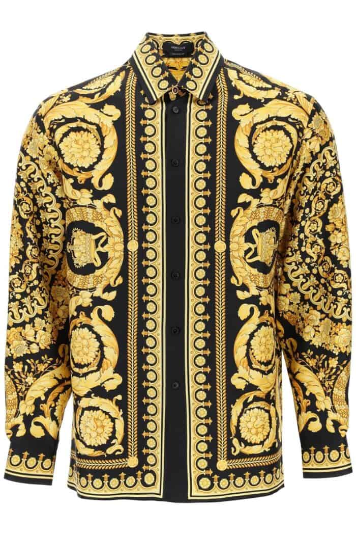 Versace Barocco Print Silk Shirt