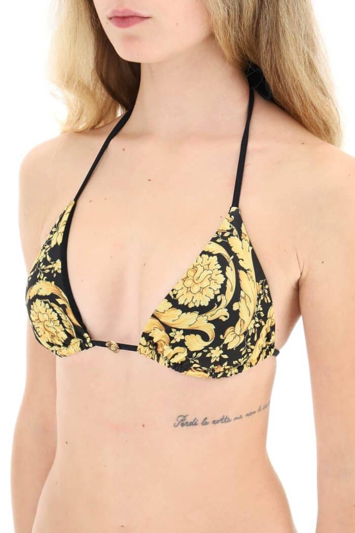 Versace Barocco Triangle Bikini Top