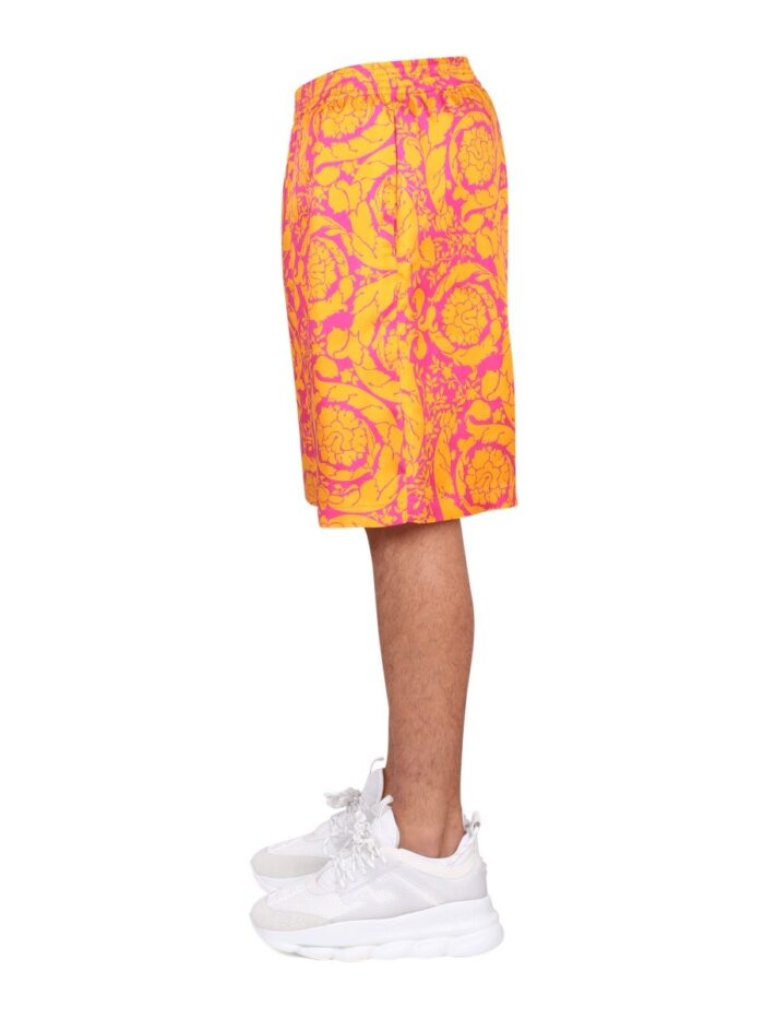 Versace BAROQUE PRINT SILHOUETTE SHORTS