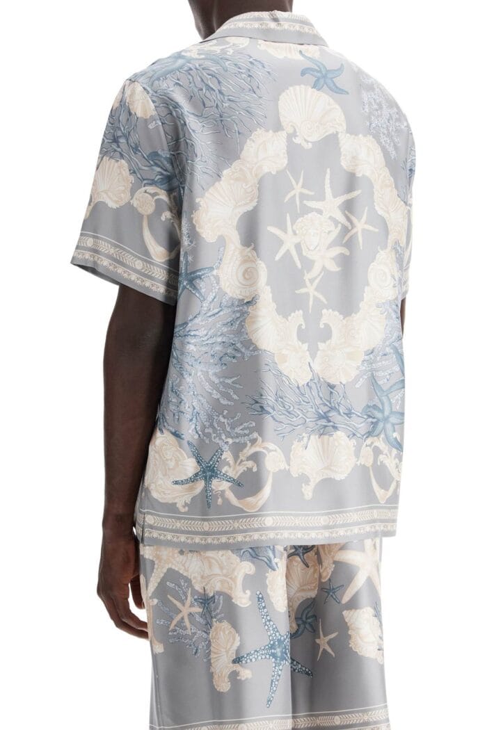 VERSACE Baroque Printed Silk Bowling Shirt Set For The