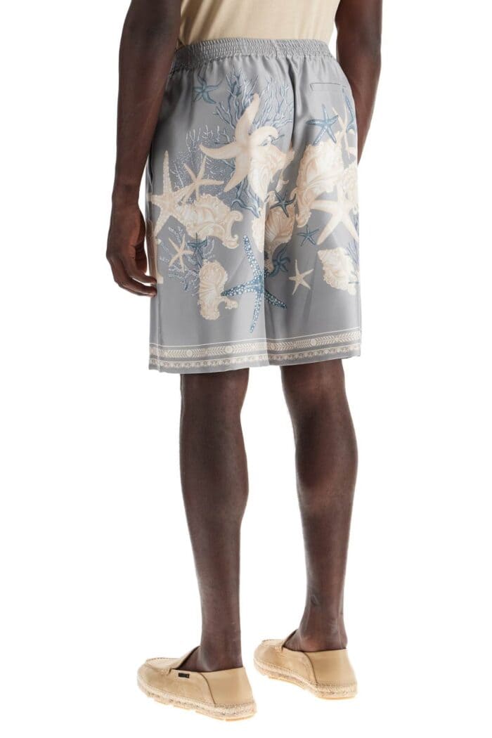 VERSACE Baroque Silk Bermuda Set