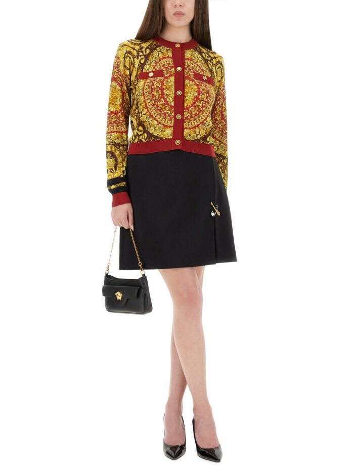 Versace BAROQUE SILK KNIT CARDIGAN