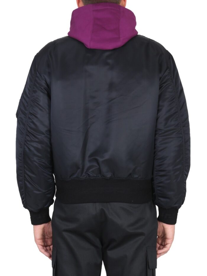 Versace BOMBER JACKET WITH APPLIED LOGO