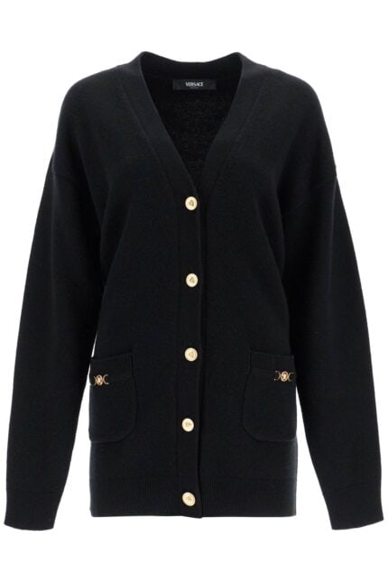 VERSACE Boxy Wool And Cashmere Cardigan