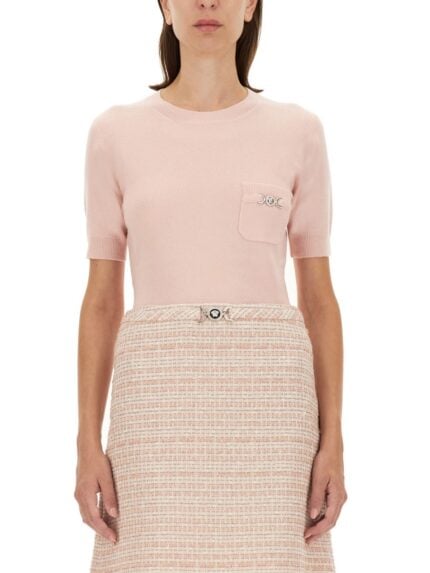 Versace CASHMERE BLEND KNIT TOP