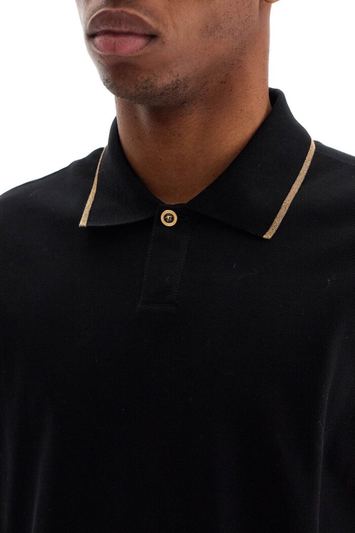 VERSACE Cotton Piqu Polo Shirt