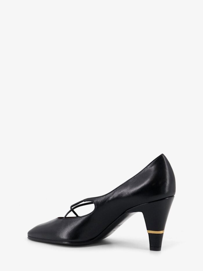 Versace Criss-Cross Medallion Leather Pumps