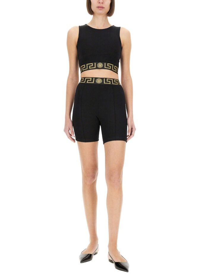Versace CROP TOP WITH GREEK BORDER