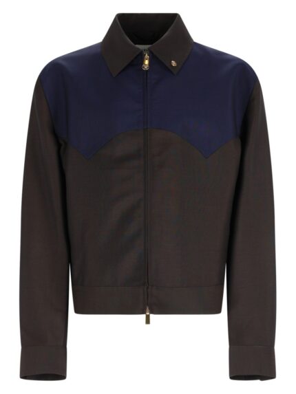 Versace GIACCA IN LANA E MOHAIR CON ZIP