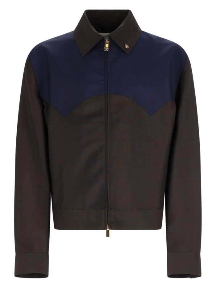 Versace GIACCA IN LANA E MOHAIR CON ZIP